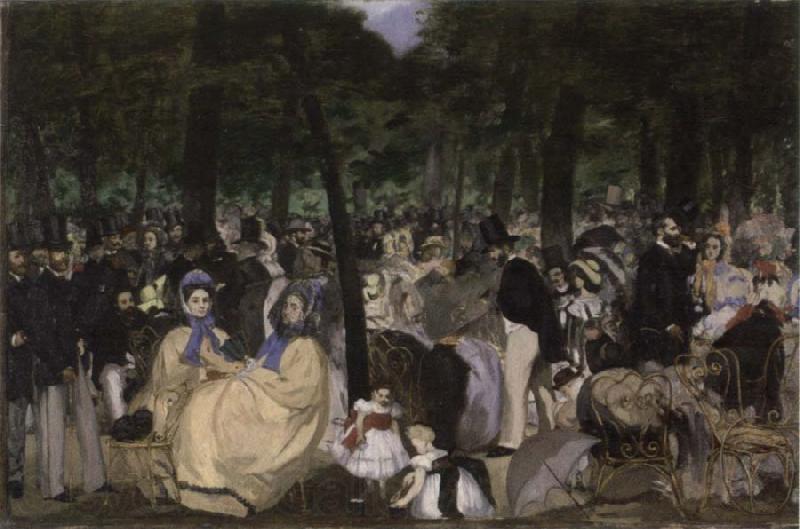 Edouard Manet Music in the Tuileries Gardens France oil painting art